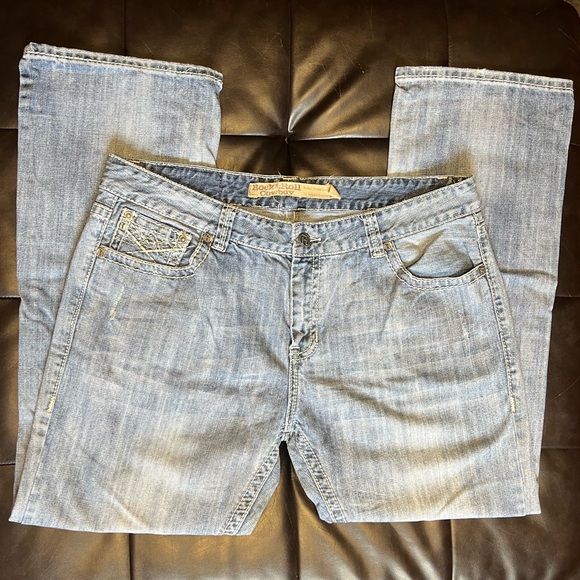 Rock & Roll Denim Men’s Relaxed Bootcut Jeans 42x34 - Picture 2 of 6